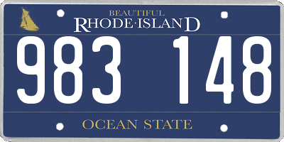 RI license plate 983148