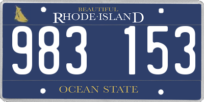 RI license plate 983153