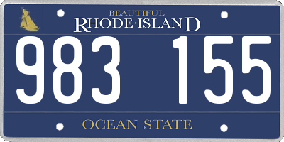 RI license plate 983155