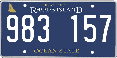 RI license plate 983157