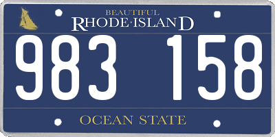 RI license plate 983158