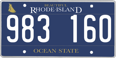 RI license plate 983160