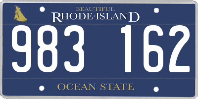 RI license plate 983162