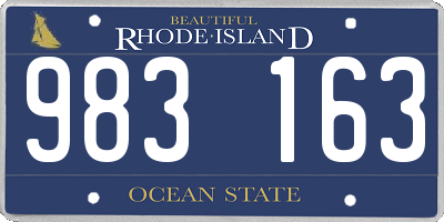 RI license plate 983163