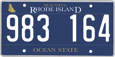 RI license plate 983164