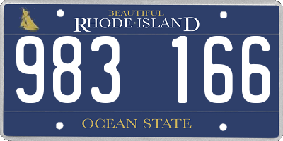 RI license plate 983166