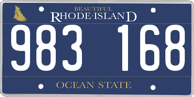 RI license plate 983168