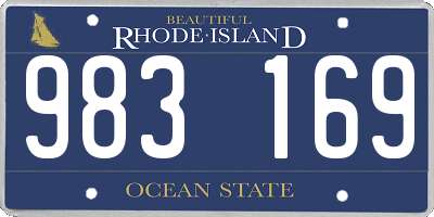 RI license plate 983169