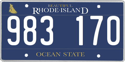 RI license plate 983170