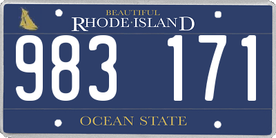 RI license plate 983171