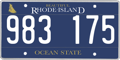 RI license plate 983175