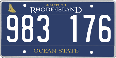RI license plate 983176