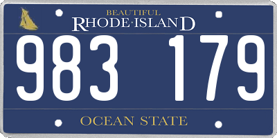 RI license plate 983179