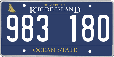 RI license plate 983180