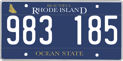 RI license plate 983185