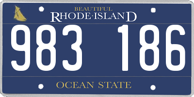 RI license plate 983186