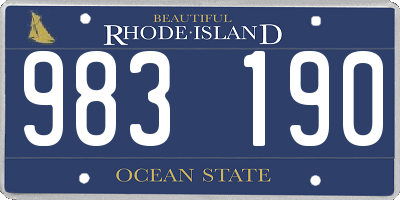 RI license plate 983190