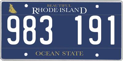 RI license plate 983191
