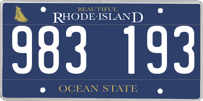 RI license plate 983193
