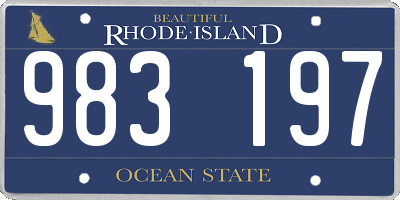 RI license plate 983197
