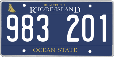 RI license plate 983201