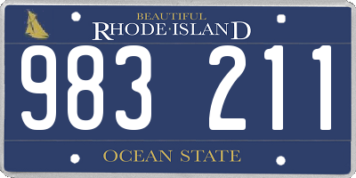 RI license plate 983211