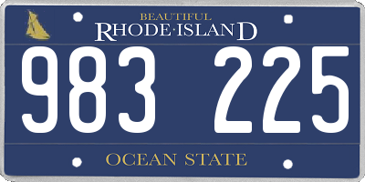 RI license plate 983225