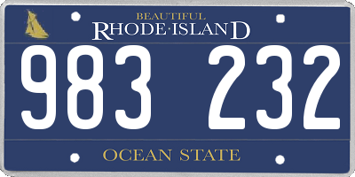 RI license plate 983232
