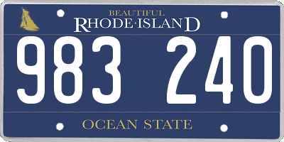 RI license plate 983240