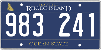 RI license plate 983241