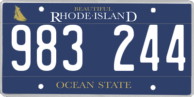 RI license plate 983244