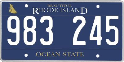 RI license plate 983245