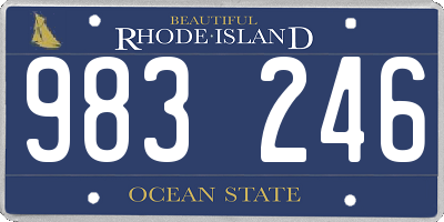 RI license plate 983246