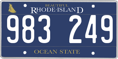 RI license plate 983249
