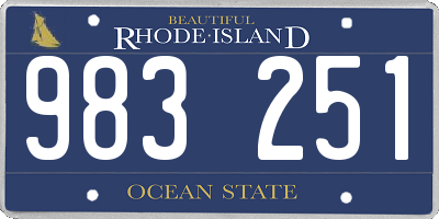 RI license plate 983251