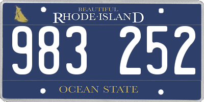 RI license plate 983252