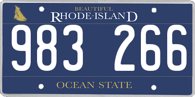 RI license plate 983266