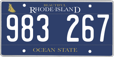 RI license plate 983267