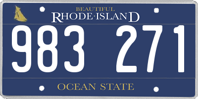 RI license plate 983271