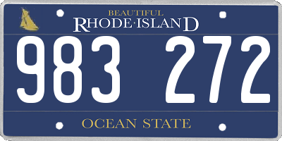RI license plate 983272