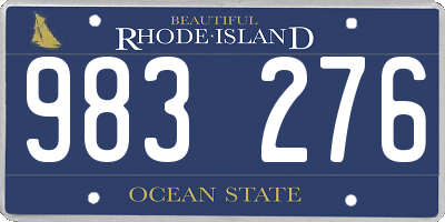 RI license plate 983276