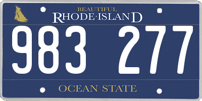 RI license plate 983277
