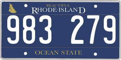 RI license plate 983279