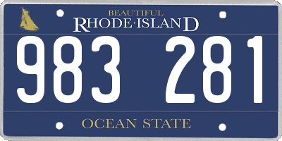 RI license plate 983281