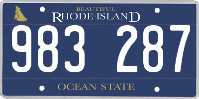 RI license plate 983287