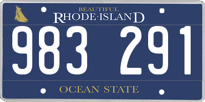 RI license plate 983291