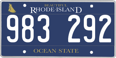 RI license plate 983292