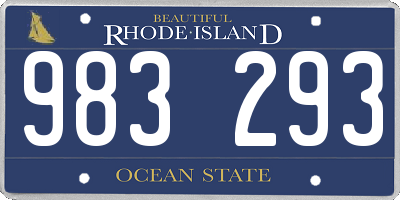 RI license plate 983293