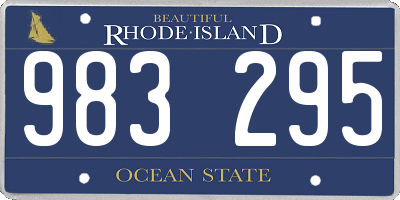 RI license plate 983295