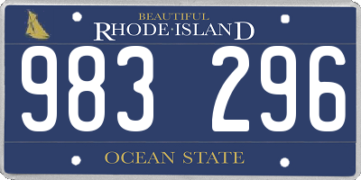 RI license plate 983296